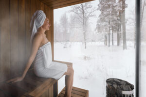 sauna im winter